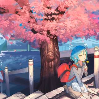 Cartoon spring PC wallpaper