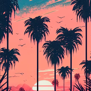 Vibrant summer aesthetic wallpaper