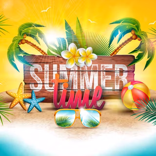 Beach summer party wallpaper