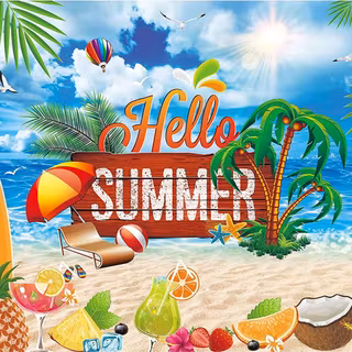 Beach summer party wallpaper