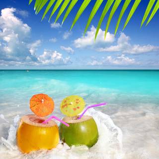 Beach summer party wallpaper