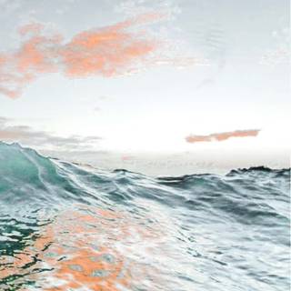 Preppy summer ocean waves wallpaper