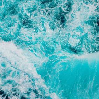 Preppy summer ocean waves wallpaper