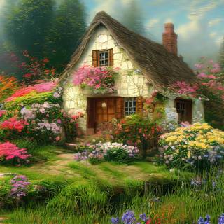 4k cottage wallpaper