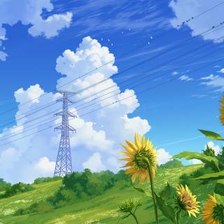 8k anime summer wallpaper