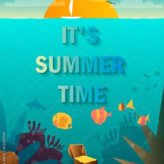 Vector art summer wallpaper