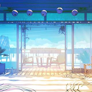 8k anime summer wallpaper