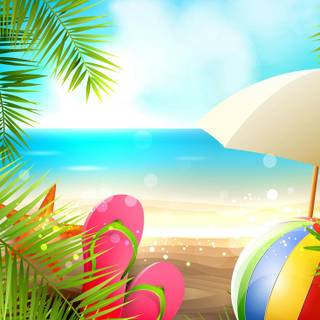 Vector art summer wallpaper