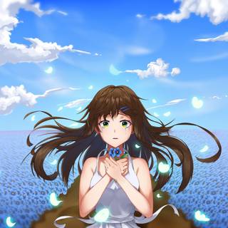 8k anime summer wallpaper