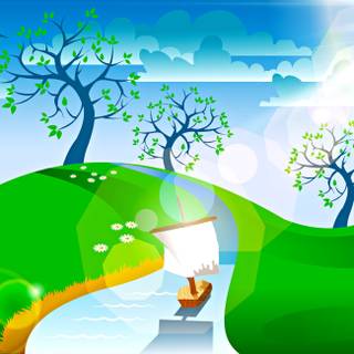 Vector art summer wallpaper