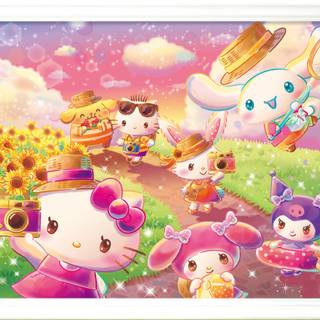 My Melody and Kuromi summer wallpaper
