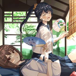 8k anime summer wallpaper