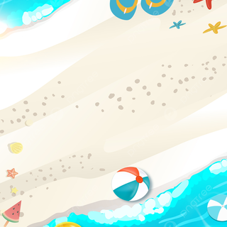 Beach summer cartoon wallpaper