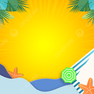 Beach summer cartoon wallpaper