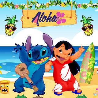 Beach summer cartoon wallpaper