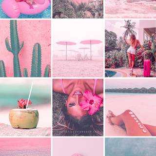 Pink aesthetic summer wallpaper