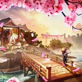 Landscape spring anime wallpaper