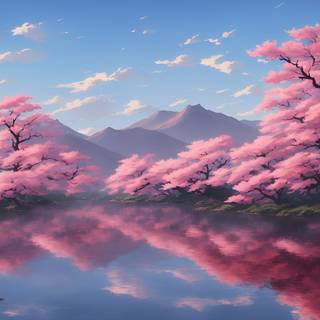 Landscape spring anime wallpaper