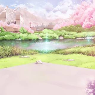 Landscape spring anime wallpaper