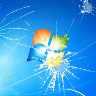 Realistic laptop broken screen wallpaper