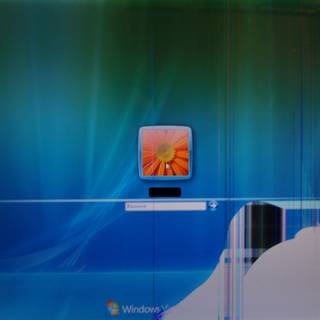 Realistic laptop broken screen wallpaper