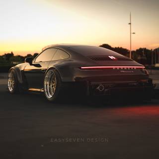 Porsche 911 black wallpaper