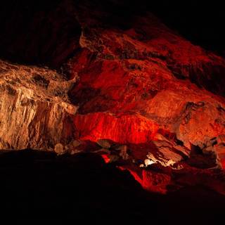 Red cave wallpaper