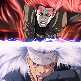 Madara vs Gai anime wallpaper