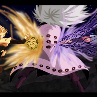 Madara vs Gai anime wallpaper