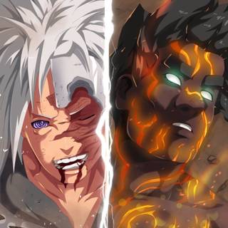 Madara vs Gai anime wallpaper