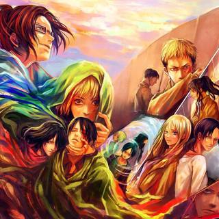 Attack On Titan characters wallpaper