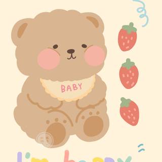 Cute Korean bear wallpaper