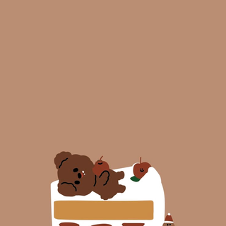 Cute Korean bear wallpaper
