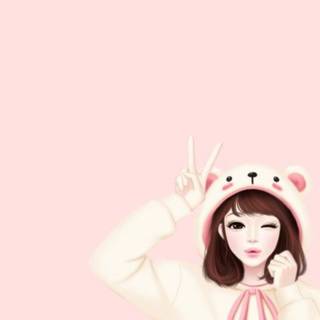 Cute Korean bear wallpaper