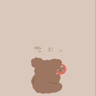 Cute Korean bear wallpaper