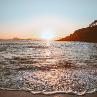 Summer beach sunrise wallpaper