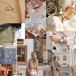 Summer light academia wallpaper