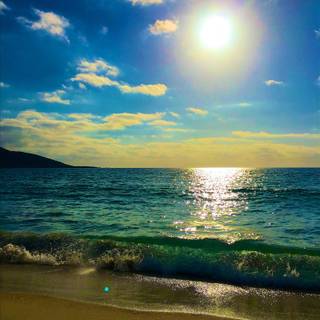 Summer beach sunrise wallpaper