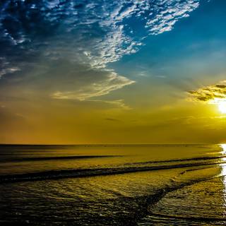 Summer beach sunrise wallpaper