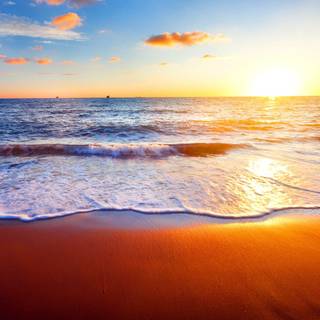 Summer beach sunrise wallpaper