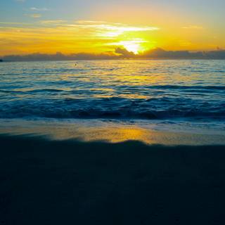Summer beach sunrise wallpaper