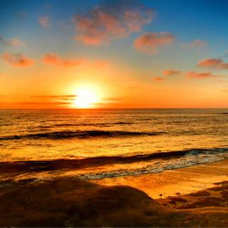 Summer beach sunrise wallpaper