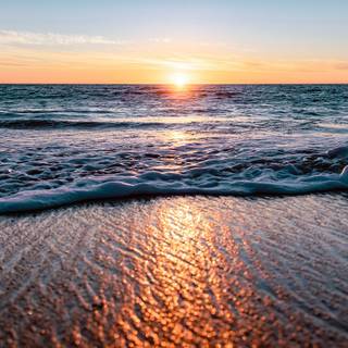 Summer beach sunrise wallpaper