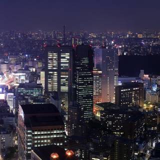 Anime night city 4k wallpaper