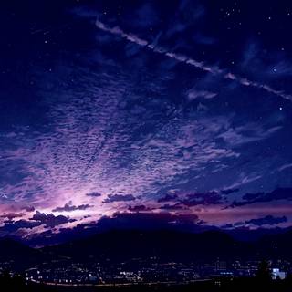 Anime night city 4k wallpaper