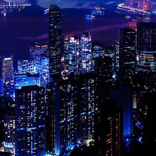 Anime night city 4k wallpaper