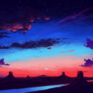 Beautiful night sky 4k wallpaper