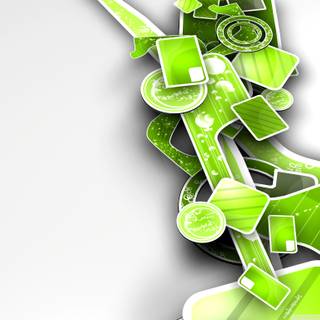 Abstract green 4k wallpaper