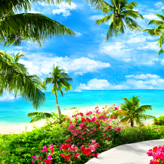 Summer sea road wallpaper