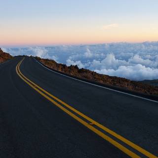 Summer sea road wallpaper